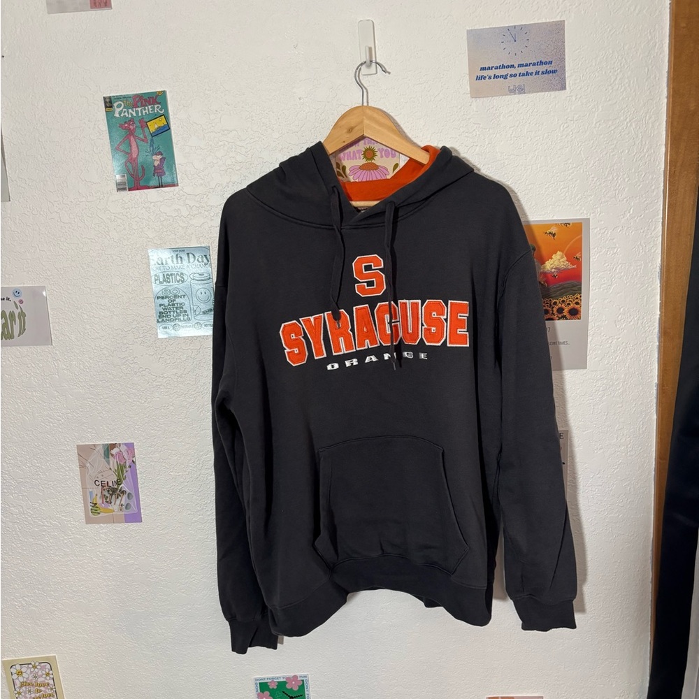 Colosseum Black Hoodie with Orange Syracuse Design